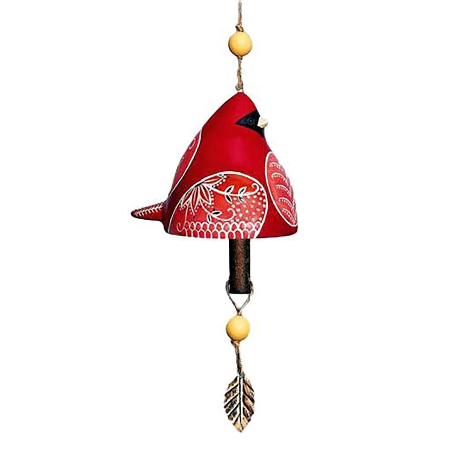 Homaskylynn Red Bird Song Bell Wind Chime, 3.94 X 4.52 Inches