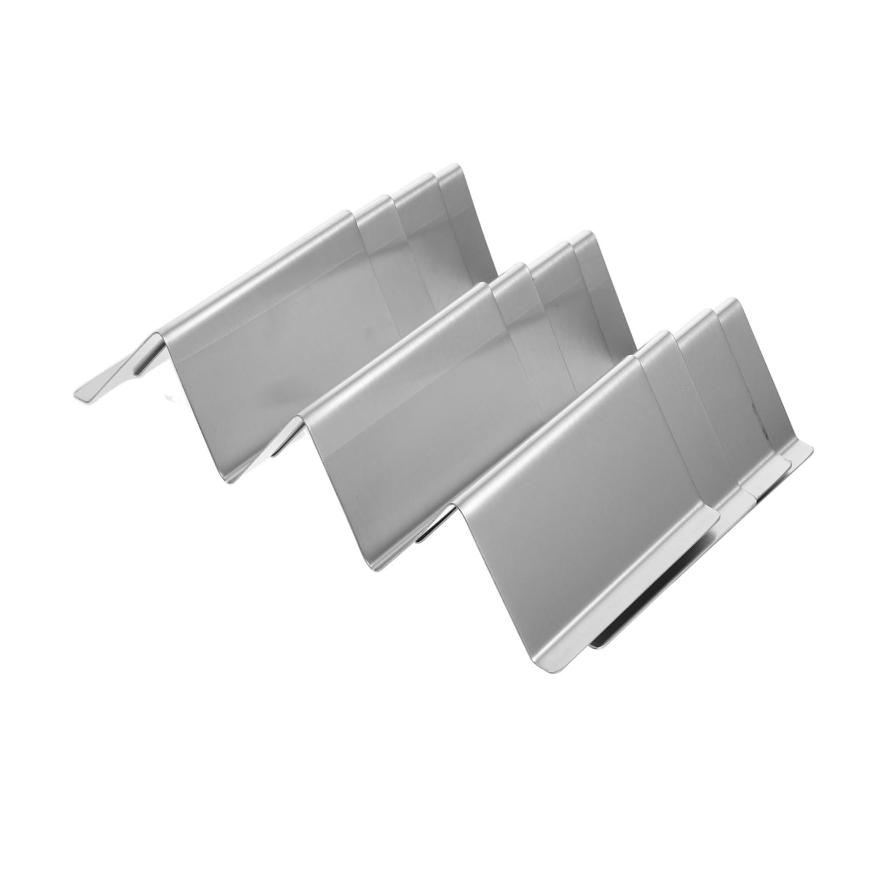 Soporte para Tacos Acero Inoxidable Asa 4 Piezas de 3 Ranuras