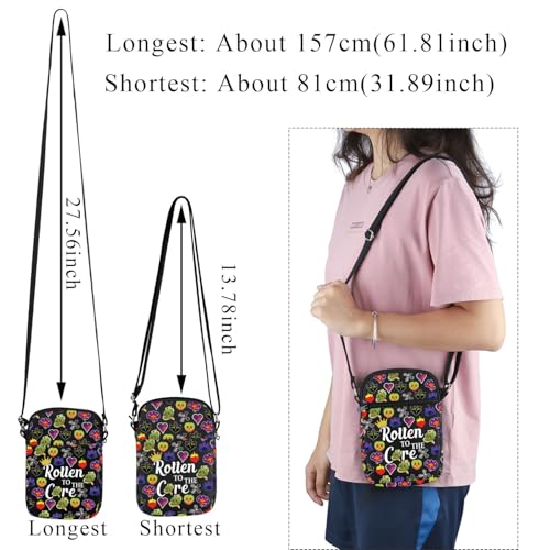 Image of PLITI Villain Movie Inspired Gift Villain Club Gift Rotten To The Core Villain Crossbody Bag For Fans (Rotten Core ZCbagbl)