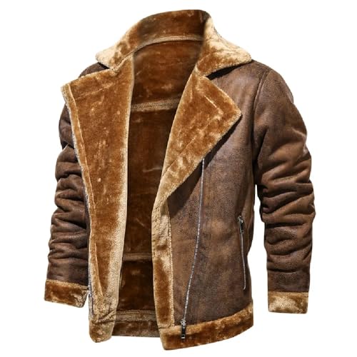Genuine Leather Jacket for men with fur soft warm Real Leather Jacket