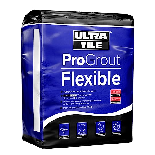 Ultra Tile - Lechada flexible de 3 kg | Piscina con calefacción por suelo radiante baño cocina | Todos los tipos de azulejos | Jasmine