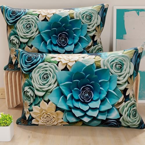 PETTI Artigiani Italiani – 2 Kissenbezüge 60x40 cm Mikrofaser – Sofakissenhüllen Dekokissen – Zierkissenbezüge für Couch, Bett, Wohnzimmer...