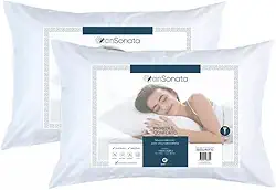 Kit 2 Travesseiros Anti Ácaro, Anti Mofo, Antialérgico, Lavável, 50x70cm, Fibra Mista Siliconada, Macio