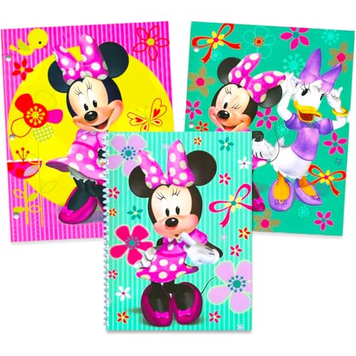 Minnie Mouse Backpack for Kids, Toddlers - Bundle with 16" Minnie Mouse Backpack Plus Minnie Mouse Lunch Box, Stationery Supplies, Water Bottle, Stickers, More | Minnie School Supplies Set4