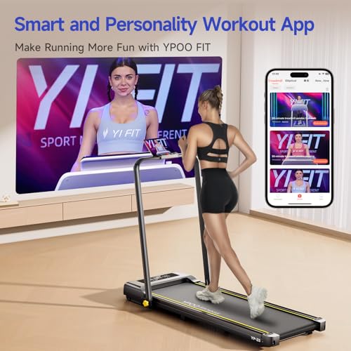 Ypoo Folding Treadmill, 300 Lb Capacity Treadmill With Handle Bar, Portable Treadmills For Home And Office thumb #1