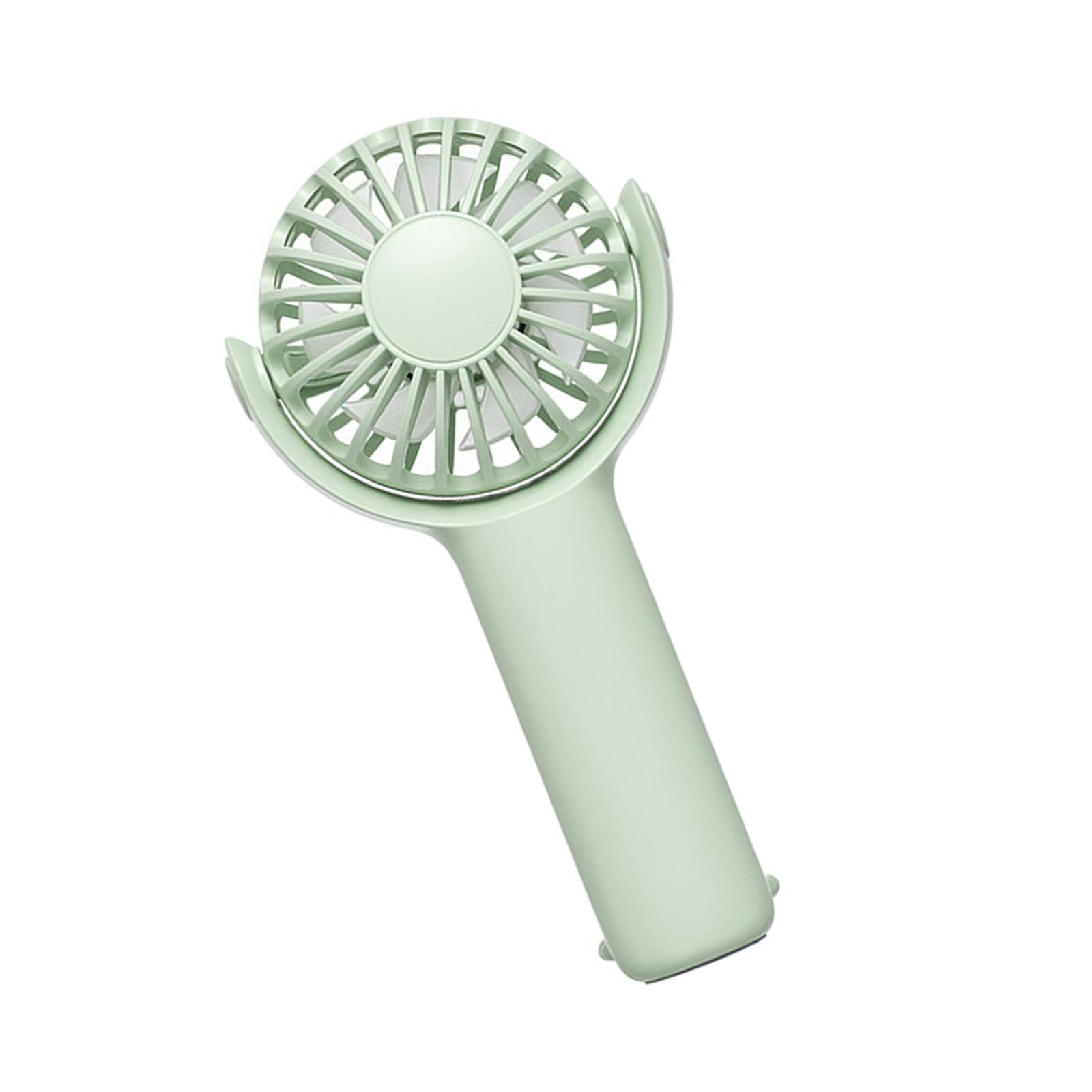 Uqezagpa Men's Green Quiet Handheld Fan Powerful Portable Fan 1200Mah Rechargebale Abs Texture Suitable For Bedroom And School Use Handheld
