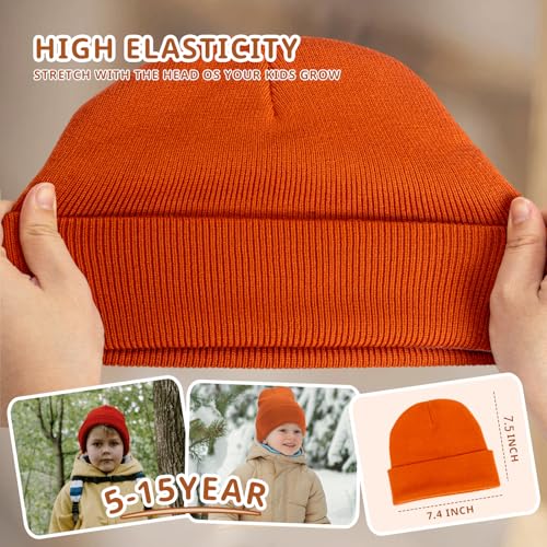 Image of ZOORON Kids Beanie Boys Girls Beanies Children Winter Hats Children Knit Warm Caps Kids Soft Beanie Cap