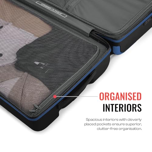 Image of Urban Jungle Lumolite Trolley Bag Set of 2 Hardside Polycarbonate Small, Medium (65, 55 cm) Light Weight Suitcase with, 8 Spinner Wheels and TSA Lock Travelling Luggage for Men & Women | Black