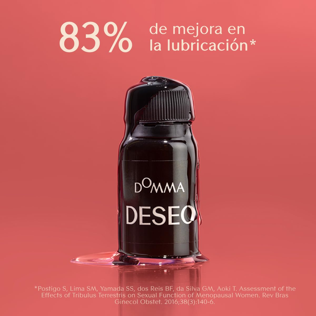 DOMMA Menopausia - Deseo Domma Potenciador natural de la líbido para mujer - Mejora la lubricación natural, la líbido y previene infecciones - con Maca y Fenogreco - Sin Gluten y Vegano 28 Monodosis
