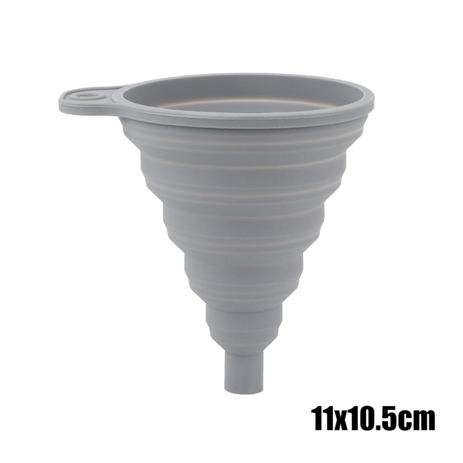 Embudo de silicona plegable para cambio de líquido de aceite de motor de coche, gasolina, lavadora | Gris-grande