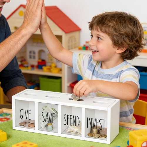 Huchas para dinero real magnéticas perfectas para decorar la mesa de la habitación de los niños 4
