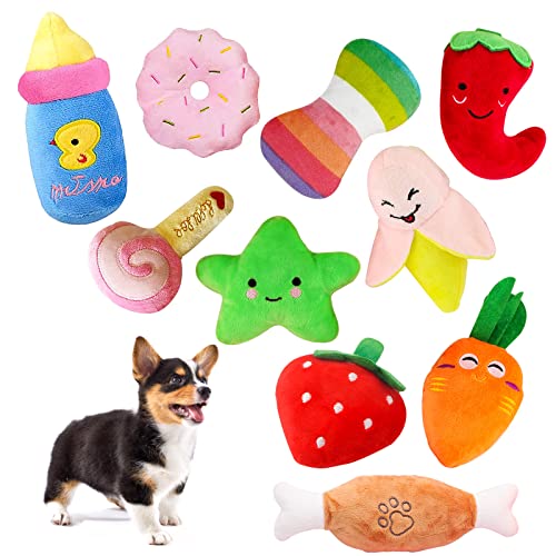 10 Pezzi Giocattoli di Peluche per Cani, Peluche