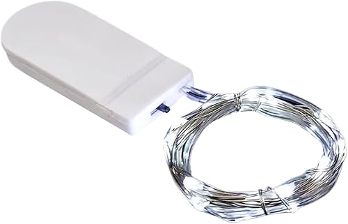 Guirnalda de luces con pilas, luces estrelladas, luces parpadeantes, 10 luces LED impermeables de alambre de cobre luciérnaga estrellada para