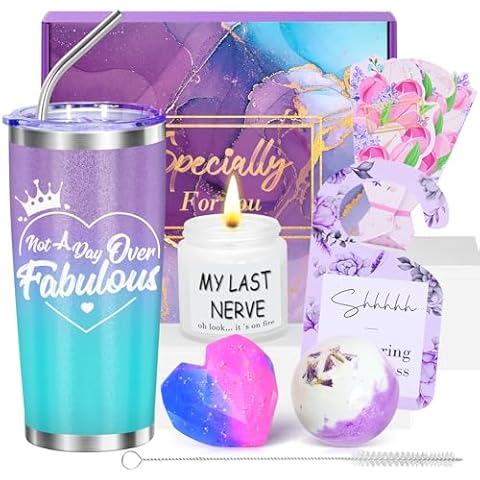 ANTREATU Birthday Gifts Baskets for Women, Friends Gifts Happy Birthday SPA Gift Baskets for Women Who Have Everything, Not A Day Over Fabulous Friendship gifts for women Mom Coworkers Her Cover