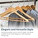 Honey-Can-Do Maple Wood Hangers-24pk HNG-01334 Holzkleiderbügel mit Rutschfester Hosenstange, Holz, 45.1x1.1x22.9 cm, 24-Einheiten