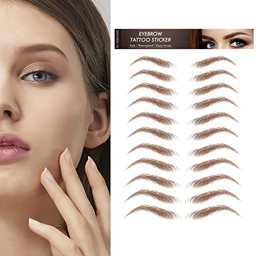 2 fogli/22 paia di adesivi per sopracciglia 4D