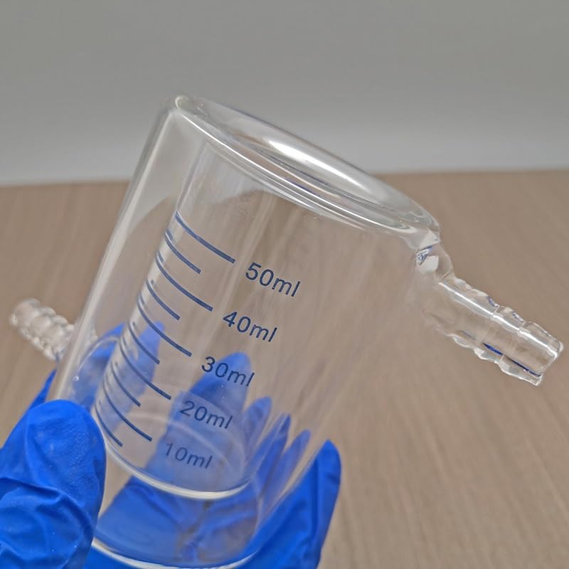 Cylinder stopniowany, szklana zlewka z podwójną ścianką ze szkła borokrzemowego, 50-1000 ml, szkło laboratoryjne do dokładnego pomiaru