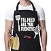ShopINess Divertido Delantal I'll Feed You (Negro)