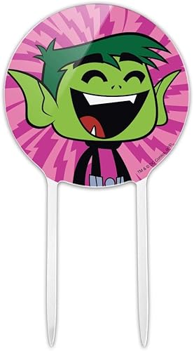 Decoración acrílica para tartas de Teen Titans Go! Beast Boy para decoración de fiesta para boda, aniversario, cumpleaños, graduación