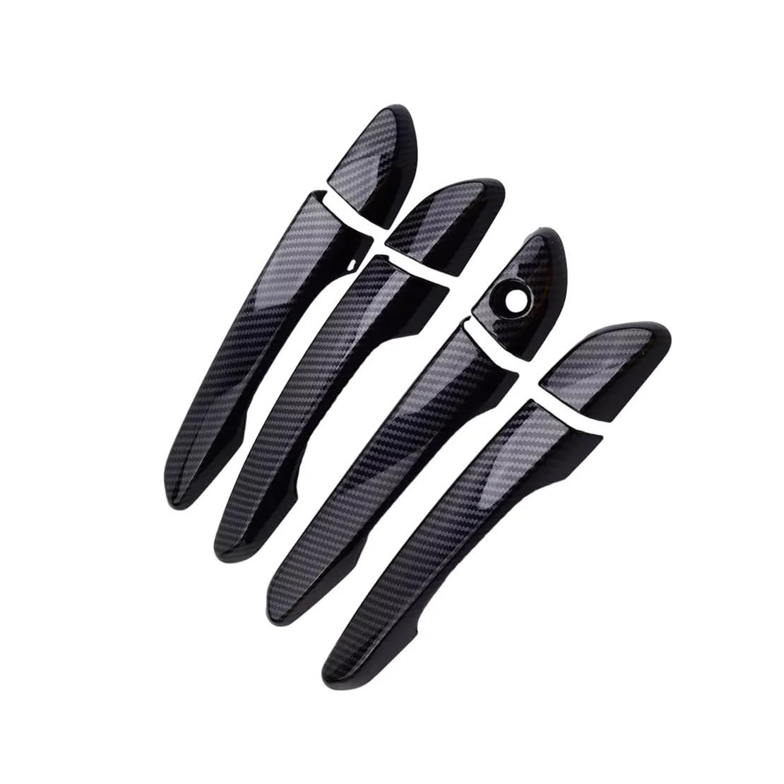MHTGD ABS Plastic Car Carbon Fiber Style Exterior Door Handle Moulding Cover Trim Decor for Hyundai for Tucson 2015-2020
