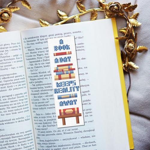 Image of FREEBLOSS 6 Set Cross Stitch Bookmark Kit Books Pattern Stamped Cross Stitch Kits for Beginners DIY Embroidery Bookmarks DIY Bookmark Kit Embroidery Kit for Adults Gift 6 * 20CM