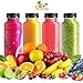 Kaderron 48pcs 8oz Plastic Juice Bottles with Caps, Empty PET Disposable Plastic Bottles, Clear Bulk Drink Containers with Black Tamper Evident Lids for Juicing, Drinking and Other Beverages