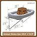 Zakkart Cat Window Perch - 100% Metal Supported from Below - Comes with Warm Spacious Pet Bed - Cat Window Hammock for Large Cats & Kittens - for Sunbathing, Napping & Overlooking (Grey)