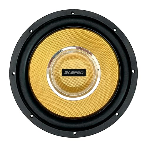 Image of BASPRO | Subwoofer Driver SW-1205 (Golden) 12 inch Double Magnet Subwoofer with 2400W / 4 ohm Designish PP Cone Suitable for Automotive /Home Bass and DIY Projects etc.