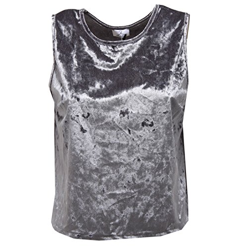 Canotta Donna ciniglia Berna 8627V top t-shirt argent pour femme