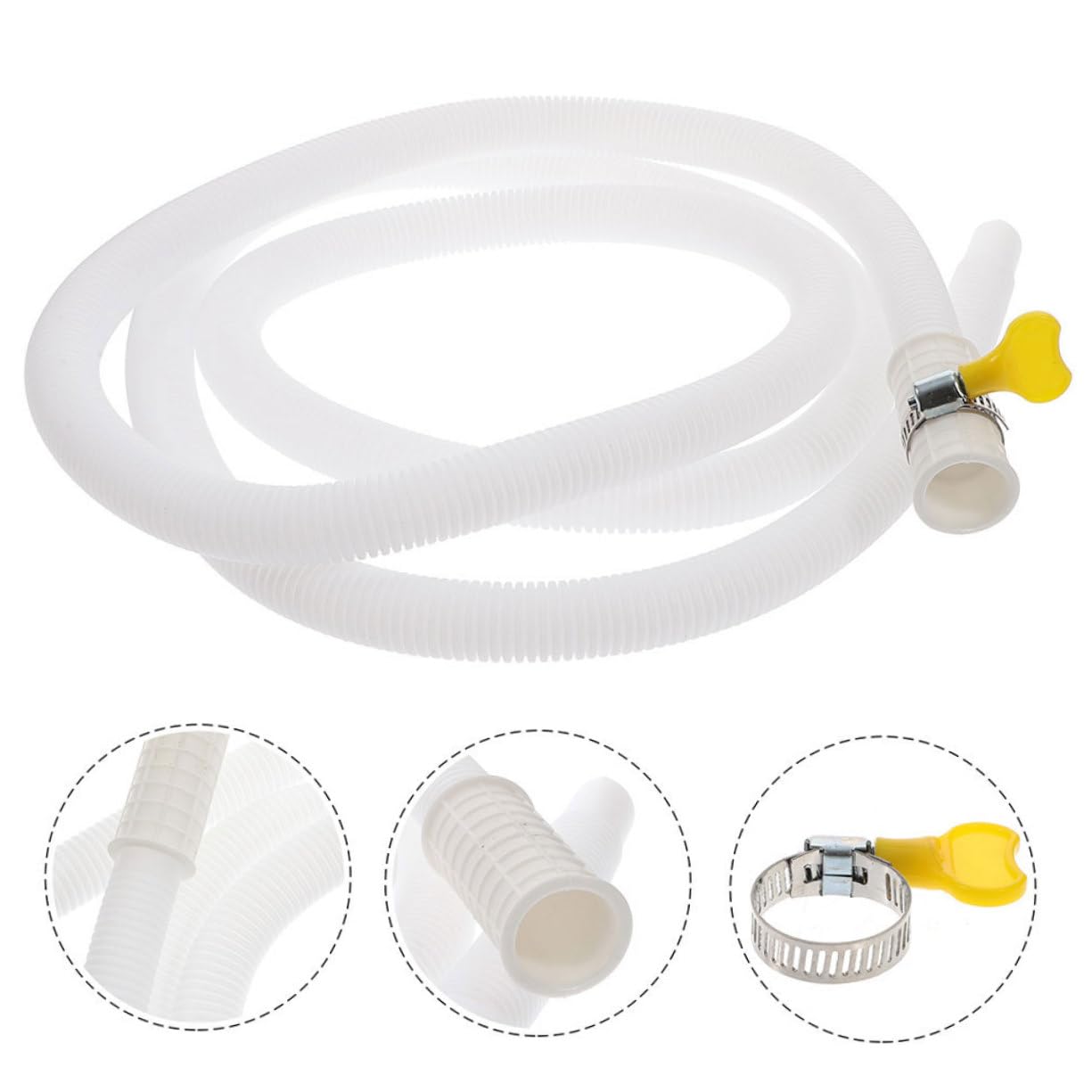 ARTIBETTER Tubo Scarico Condensa Condizionatore in Pe Bianco con Fascette, Tubo Flessibile per Drenaggio Acqua, Facile Installazione e Resistenza Esterna