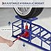 2-Pack Heavy Duty 5 Ton (11000 LBS) Hydraulic Car Ramps, High Lift 13.3