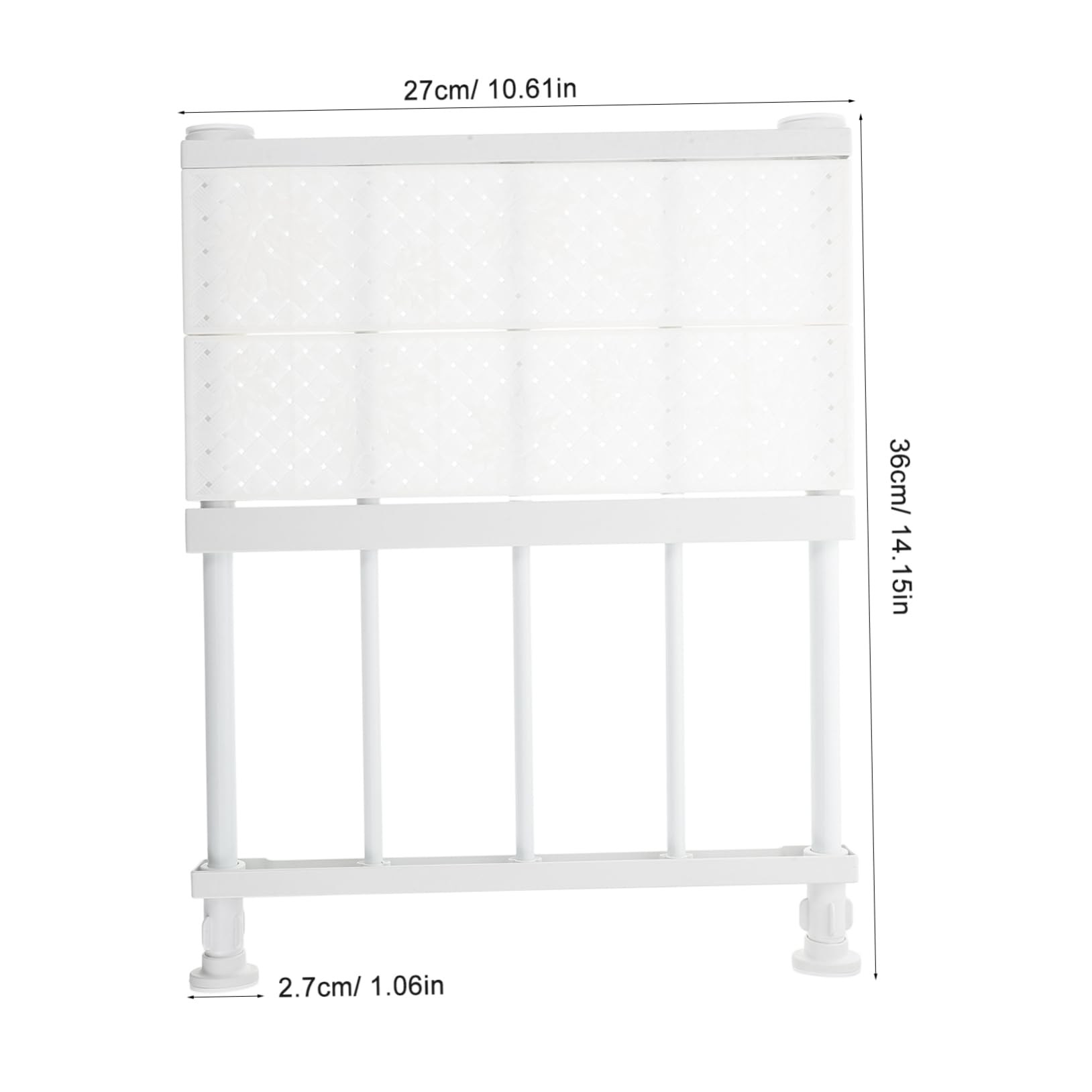 ULTECHNOVO Ripiano Regolabile per Armadio, Divisorio Allungabile senza Forature, Plastico Bianco, 30-45cm, per Guardaroba e Armadi