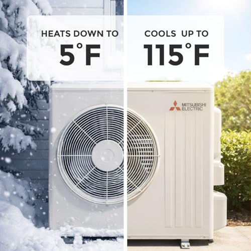 Image of Mitsubishi 24000 BTU 18 SEER2 WX-Series Mini Split Heat Pump System with 15ft Line Set & Installation Kit - R454B Single Zone | Wall Mounted Ductless AC /Heating Unit