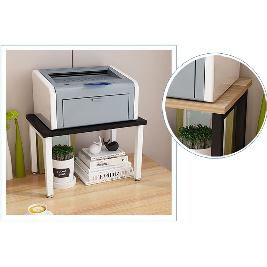 Stand di Stampa per Ufficio Stampante Scrivania Stand con Storage Kitchen Shelf Desk Office Home Desktop Desktop Desk 2 Layer Fax Rack Home Office Archiviazione e archiviazione Staffa Scanner Fax