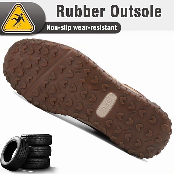 ARRIGO BELLO Mens Snow Boots Warm Fur Lined Hiking Boot for Men Winter Anti Slip Outdoor Trekking Shoe Size 8-12 - Image 5