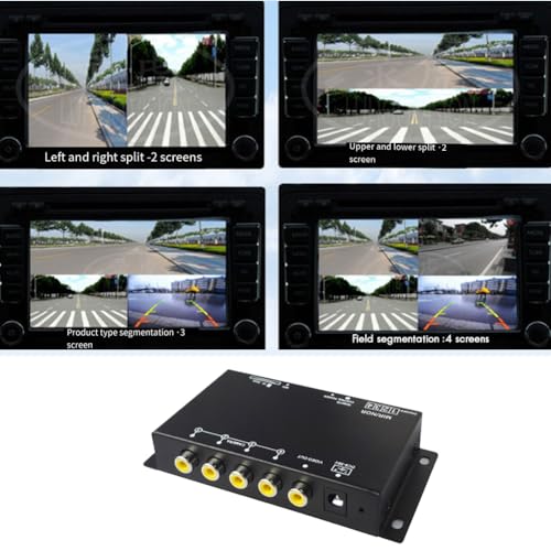 Control de cámaras de coche de 4 canales para grabadora y visión periférica 360° 2