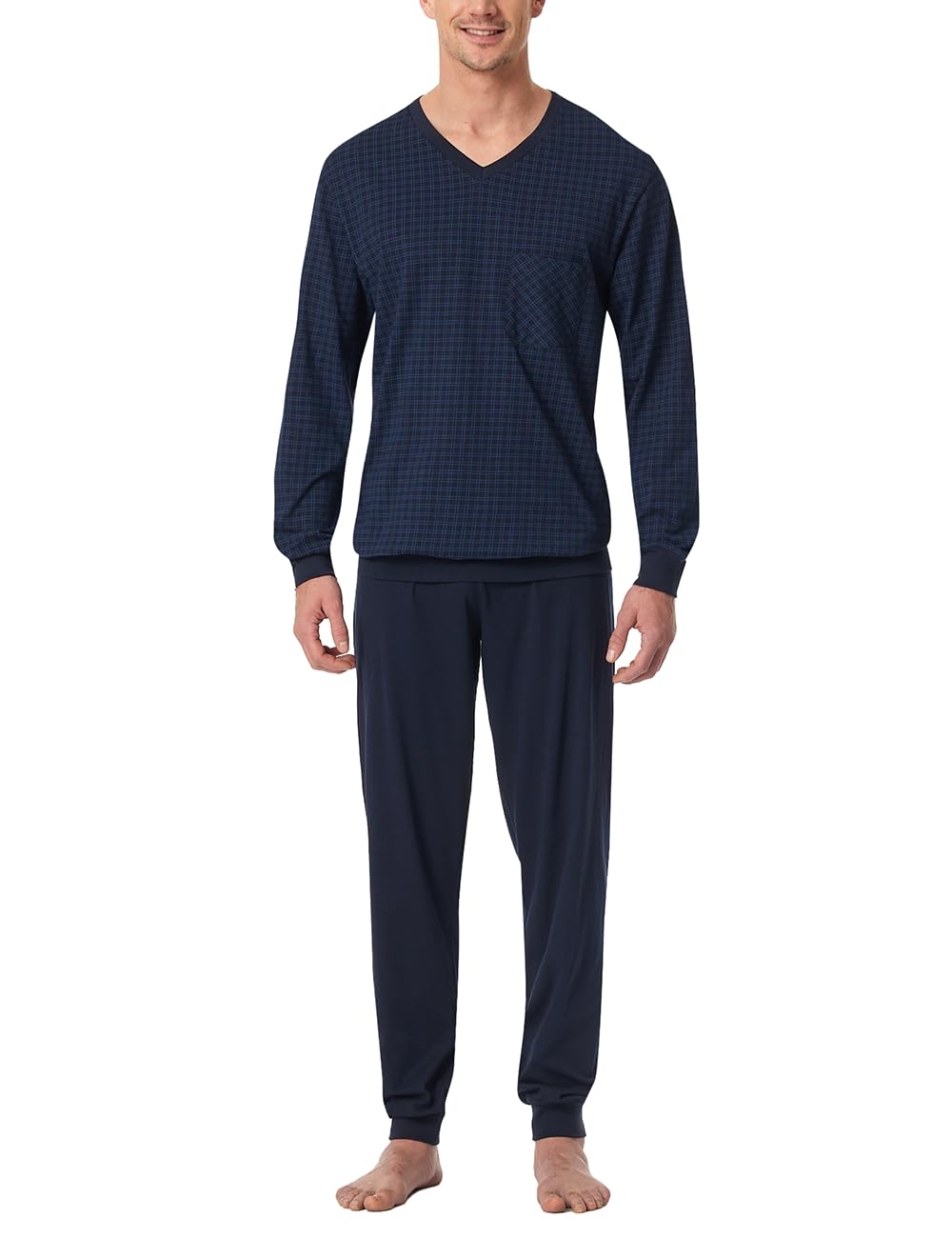 Schiesser Herren Schlafanzug lang mit Bündchen - Nightwear Set