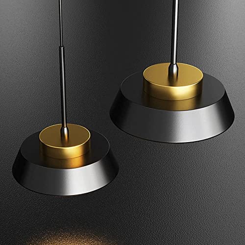 Éclairage Suspendu en Métal Noir Mat, Luminaire LED Style Architectural