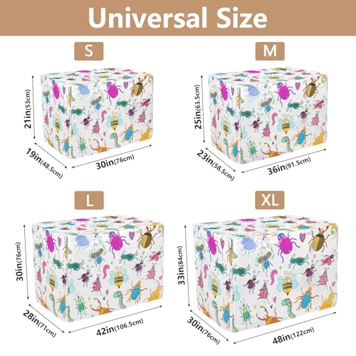 Housse de cage pour chien XL colorée motif insectes pour box - 4