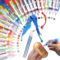 Hcunbsu 24 Stück Wachsstifte für Kerzen, Kerzenstifte 10 ml, Bemalen und Machen Set (24 Farben-A)