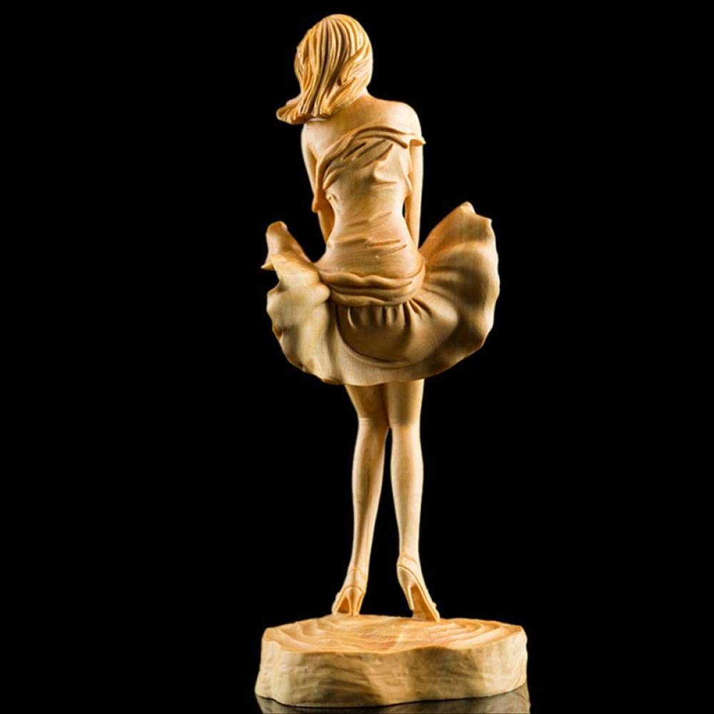 Amazon.co.jp: 彫刻木彫りの美しい女性の芸術彫刻手工芸品の女の子の家