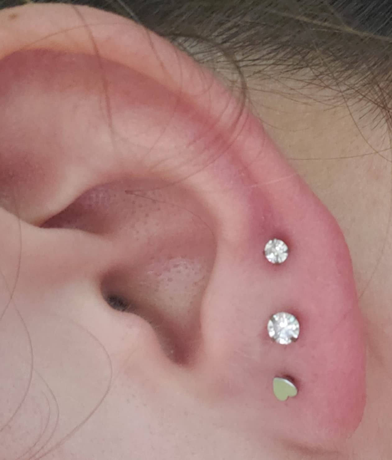 MODRSA 2-4 mm Jasny okrągły klejnot CZ wewnętrznie gwintowany Labret pierścionek do ust Tragus Nail Helix Kolczyki Stud Sztanga Piercing Biżuteria 16G Piercing Ear Helix