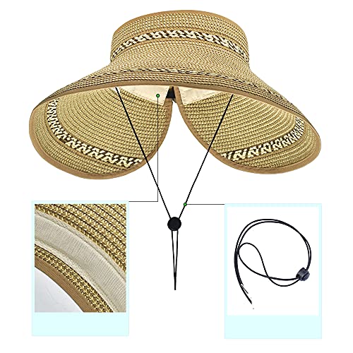 Visera de sol plegable para mujer, playa y verano miniatura 4