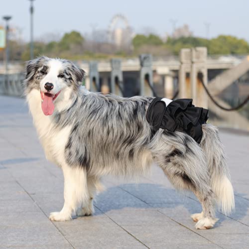 Image of Reusable Dog Diapers Female 3 Pack Washable Highly Absorbent Doggy Diapers Female, Flexible Doggie Diapers, Leak-Proof Durable Puppy Diapers for Dog Period Heat Incontinence Potty Training, M