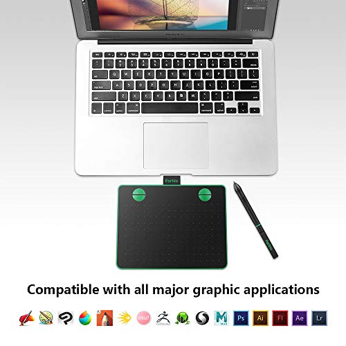 Drawing Tablet Parblo A640 6\" x 4\" Graphics Tablet, 8192 Levels Pressure Battery-Free Stylus Pen for Digital Artwork, OSU and Remote Work Online Learning