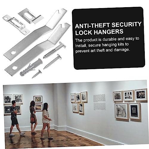 Image of Tofficu 2sets -Theft Picture Hanger Security Locking System for Artwork Photo Hangers for Museums and Galleries Easy Installation for Secure Wall Display