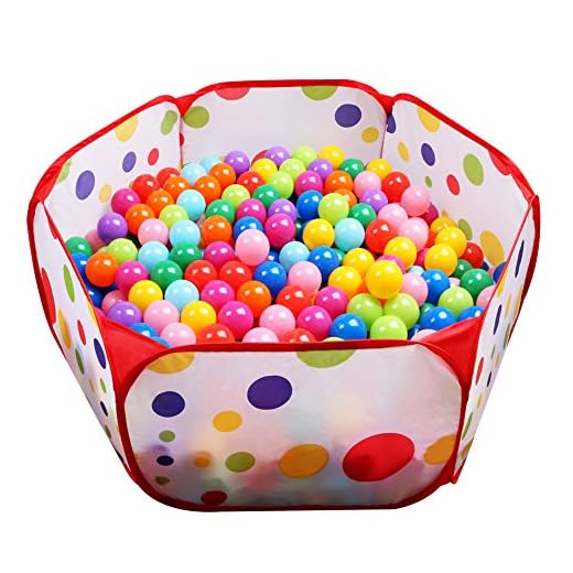 EocuSun Kids Ball Pit Tent-Toddler Ball Pit Playpen with Zippered Storage Bag for Indoor/Outdoor Fun Activities,Great Presents for Toddlers Girls or Boys ,Balls Not Included(Red)
