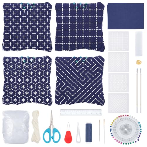 Broderie Sashiko kit débutant couture et loisirs créatifs | Lot de 8