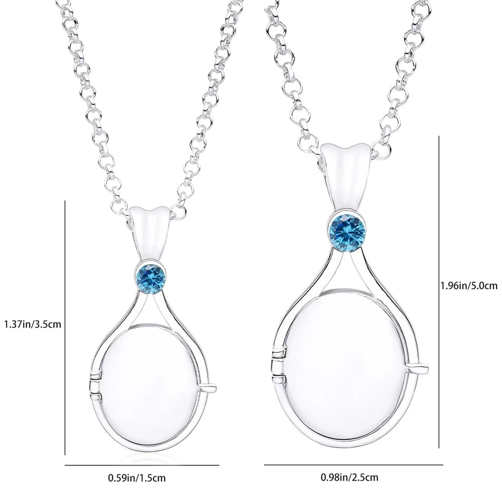 H2O Collana con ciondolo a forma di conchiglia di sirena, color argento, rame, con vetro, film TV, gioielli apribili da donna