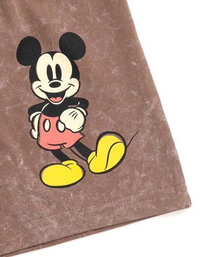 Image of Disney Mickey Mouse Vintage Wash T-Shirt and Shorts Outfit Set Toddler to Big Kid Sizes (2T - 10-12)
